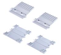 Mirthben Building Blocks Rail Set, 4-Piece Track Accessories, a Railway Crossing, Toy Railway Railway Rails Compatible with the Market Leader from 2 Years