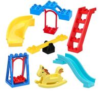 Mirthben Duplo Accessory Set, Extension with Slides and Playground Accessories Compatible with All Duplo Bricks, Creative Building from 3 Years
