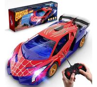 Mirthigig Remote Control Spider Car 1:18 with Flash Lights, 2.4GHz Drift RC Cars, Spider Toys Gifts Birthday Present for 3 4 5 6 7 8 9 10 Year Old Boys Kids Toys Age 3-12