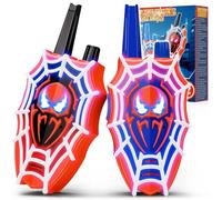 Mirthigig Walkie Talkies for Kids, Web with Red/Blue Lights & Flashing Eyes, Toys Gifts for 3 4 5 6 7 8 10 Year Old Boys Outdoor Camping Garden Birthday Presents for 3 4 5 6 7 8 9 10 Year Old Boy Girl