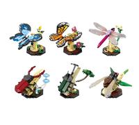 MirthMakers 6 in 1 Insect Building Blocks Set - 1029PCS Butterflies, Dragonfly Building Bricks Kit, Nature Model Collection, Home Office Decor, STEM Education Toy, for Adult and kid