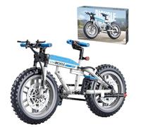 MirthMakers Blue Mountain Bike Building Block Playset - 228PCS Off-Road Bicycle Model Building Bricks Kit, STEM Educational Toy, Home Office Decor, for Adult and Kid Age 6+