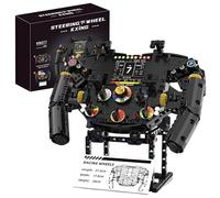 MirthMakers F1 Racing Steering Wheel Building Set - 833PCS Mechanical Gaming Sim Racing Cars Driving Wheel Bricks Kit with Moving Parts, Home Office Decor, Collector's Model for Racing Fans