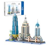 MirthMakers New York City Skyline Building Blocks Set - 3262PCS Urban Street View Micro Bricks Kit, Home Office Decor, Landmark Model, for Adults and Advanced Builders
