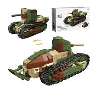 MirthMakers Renault FT Tank Building Blocks Set - 415PCS Military Tank Bricks Kit, WWI French Light Tank Model for Adult, Collection Armored Vehicle Toy, Creative Gift for Man, Woman