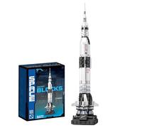 MirthMakers Saturn V Rocket Building Set - 613PCS Space Rocket Bricks Kit, DIY Space Shuttle Model for Adult Teen, STEM Educational Toy, Aviation Collection Home Decor, Birthday Gift for Men Women