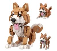 MirthMakers Shiba Inu Dog Building Blocks Set, Cute Pet Model, 580pcs | Collction Dog Figurine Bricks Kit for Animal Lovers, Home Office Decor, Creative Gift Men Women