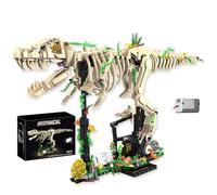 MirthMakers Technik Mechanical T-Rex Skeleton Building Block Set - 1266PCS Dinosaur Fossils Brick Kit, Collection Home Decor for Adult, STEM Education Toy, Collector's Dino Kit for Men Women