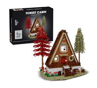 MirthMakers Triangular Log Cabin Building Blocks Set - 1689PCS Forest Wooden House Bricks Kit, Miniature Cabin Model, City Street View, STEM Eduaction Toy, Home Office Decor, for Adult, Kid Age 6+