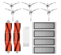 MIRTUX Replacement Kit Compatible with Xiaomi Mi Robot 1 and 2 (Not MOP) Replacement Accessory Pack for S50 S51 Vacuum Cleaner Robots with Side Brush, Central Roller, Filters and Tool