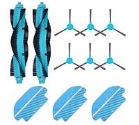 MIRTUX Replacement Kit for Conga 3290, 3490 Elite, 4090, 4690, 5090, 5490, 6090 and 7090 IA - Includes Central Roller, Side Brushes, Mops - Quality Conga Spare Parts - Spare Parts for Conga