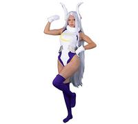 Miruko bnha Cosplay Costume Rabbit Hero Mirko mha Bunny Costume My Hero Academia Bunny Hero - white - 2X/3X