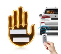 MIRUNNY Middle Finger Car Light,3 Mode Hand Gesture Light with Remote Control,Road Rage Car Led Sign,Funny Car Accessories