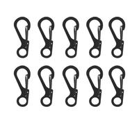 Mirweon 10Pcs Stainless Steels Keychain Carabiner Clasp Spring Snapping Keyring Hook Backpacks Attachments Hook Hiking Accessory Small Carabiner Clip