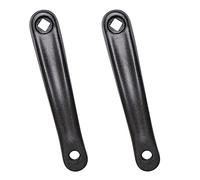Mirweon A Pair Of 170mm 6.7In Aluminum Alloy Bike Crank Arms Hole Square Hole For Drive Motor Horizontal Square Black