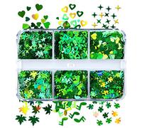 Mirweon Art Charm Sparkles Jewelry Accs Art Lip Gross Decorations With Green Pieces For St’ Patrick Day Slices