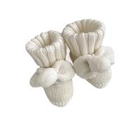 Mirweon Baby Booties Newborn First Walkers Soft Baby Shoes Warm Knitted Crib Shoes For Toddler Crochet Infant Sock 0-6 Months Soft Breathable Infant Socks