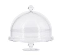 Mirweon Clear High Leg Cake Display Tray for Children Doll House Miniature Food Arrangement Bakery Decorative Storage Solution Miniature Dessert Display Stand