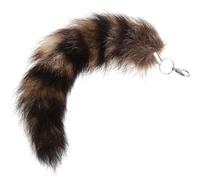Mirweon Creative Keychain Animal Tail Furry Keyring Car Charm Pendant Handbag Decoration Raccoons Dog Tail Rings Ornament Tails Chain