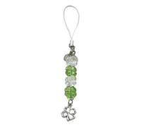 Mirweon Handmade Beaded Four Leaf Clovers Phone Charm Fashion Keychain Bag Hanging Accessory For Luck And Happiness Trendy Luck Charm