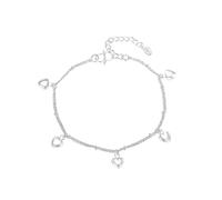 Mirweon Individualized Heart Charm Bracelets Beautiful Heart Charm Wristbands Pendant Bangles for Daily Wear