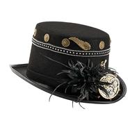 Mirweon Industrial Age Geared Hat Coser Studded Gear Dark Mechanical Design For Themed Parties Cosplay Photo Props Steampunk Gear Costume Hat