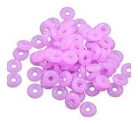 Mirweon Pack of 100 Stopper Rings Silicone Spacer Rings Jewelry Making Accessories Easy Threading Rings Handmade Accessories Jewelry Bead Spacers