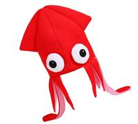 Mirweon Playful Squid Hat With 4 Color Option Soft Breathable Fabric Themed Event Dressing Up Props For Different Ages Soft Fabric Roleplay Hat