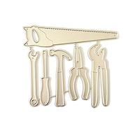 Mirweon Repair Tools Cutting Dies Wrench Hammer Tools Metal Die Cuts Embossing Stencils Scrapbooking Invitation Card Making