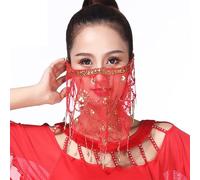Mirweon Shimmering Mesh Face Cover For Artistic Motion Celebration Costume Accessory Breathable Lightweight Design Sequined Covering