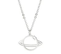 Mirweon Silver for for Space Necklace Universer Planet Necklace Pendant Star Pattern Friendship Chr Pendant