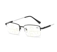 MIRYEA Progressive Multifocus Computer Reading Glasses Blue Light Blocking Titanium Alloy Bendable Multifocal Readers Multi Focus No Line Eyeglasses Eyewear Anti Glare Ultralight for Men and Women