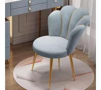 Mis Blue Velvet Dining Chairs - Upholstered Armchairs for Girls' Rooms, Makeup Tables, Beauty Salons - Elegant Kitchen Seating with Stylish D Legs