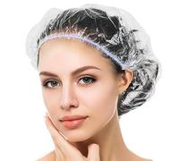 Mis.Moon 135PCS -52cm Disposable Shower Caps, Waterproof Elastic Shower Caps, Plastic Bath Caps for Home Use, Hotel, Spa, and Hair Salon (Colorful)