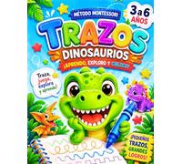 Mis primeros TRAZOS DINOSAURIOS-Mano-Ojo, Lógica, Motricidad. Actividades para control del lápiz para niños desde 3 años: Método Montessori, ... letras y figuras geométricas (Los Dinodiver)
