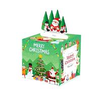 Misaakoeq Christmas Money Pull Pouch, Creative Cash Pouch, Kid Money Pull Box with 50 Bags, for Christmas Birthday Party Holiday Festive Kids Friends Family