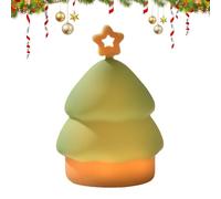 Misaakoeq Christmas Silicone Pat Light, Rechargeable Battery Operated Silicone Baby Nursery Nightlight, Rechargeable Tap Control Ambient Lamp Decoration for Desk Table Bedroom Nursery Living Room