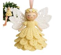 Misaakoeq Crocheting Kit for Beginners - Angel Ornament Handmade - Christmas Beginners Complete Crochet Kit - for Birthday Christmas Home Party Art Class Crafting Projects Tree Window Door Wall