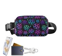 Misaakoeq Fashion Waist Packs,Adjustable Travel Fanny Pack with Reflective Strip - Fashionable Versatile Belt Pouch for Outdoor School Gym Casual Vacation