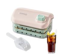 Misaakoeq Ice Maker Mold | Double Layer Ice Maker Box with Lid and Shovel | Food-Grade Easy-Release Chilling Cube Making Bar Tool for Beverage Cold Drinks Tequila Vodka Cocktails