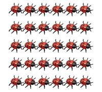 Misaakoeq Ladybirds - Fake Ladybird Toys |30pcs Realistic PVC Ladybird Set | trick ortreat, Kids' Party, Halloween, Mini Ladybug Decor