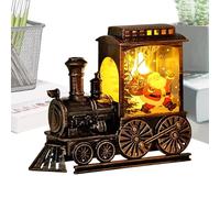 Misaakoeq LED Christmas Train | Decorative Christmas Train Snow Globe Lantern - LED Village Christmas Train Statue for Family Gatherings, Festivals Decor