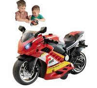 Misaakoeq Motorcycle Model Kit Set,Powered Play Toy Motorbike | Colorful Lights and Pleasant Sound Effects Motorcycle Toy for Children