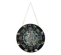 Misaakoeq Pagan Wheel Of The Year Calendar, Norse Pagan Sign Wood Engraved Board, Witch Calendar with Pagan Witch Sign Celestial Sign for Colleagues Friends