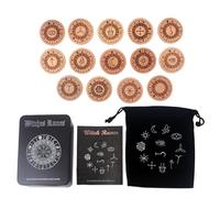 Misaakoeq Runes for Beginners, Spiritual Emotional - Wooden Rune Divination Game Set,for Birthdays Family Gatherings Adventure Meditation Home Travel Fortune-telling Learning Dream