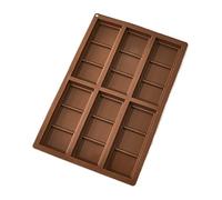 Misaakoeq Silicone Chocolate Mold - 6 Cavity Chocolate Candy Bar Mold,Silicone Energy Bar Maker for Kitchen Home Party Birthday Wedding Holiday Christmas Celebration