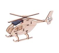Misaakoeq Solar Powered Helicopter Model | Wooden Helicopter Puzzles Toy - Creative Puzzle Set, Construction Woodcraft Set, Educational STEM Toy For Children Adults