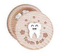 Misaakoeq Tooth Fairy Box | Wooden Toddler Tooth Case - Collection Hair Storage Keepsake Box for Kids Boys Girls Nursery Decor Memorial Birthday Mother Father Collectible