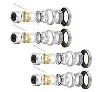 Misakomo Trailer Bearings Kit L68149/ L44649 Bearing Kit Compatible with 3500lbs 1-1/16'' to 1-3/8'' Trailer Axles, Spindle #84 with 171255TB Grease Seals, Trailer Dust Caps -4 Sets