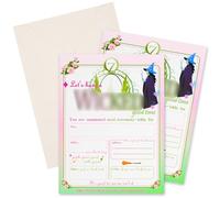 MISAKTEAM Wicked Party Invitations Pink and Green Witch Invitations Wicked Themed Birthday Card Party Invites Wicked Halloween Supplies for Adults Teens (15 Cards with Envelopes)